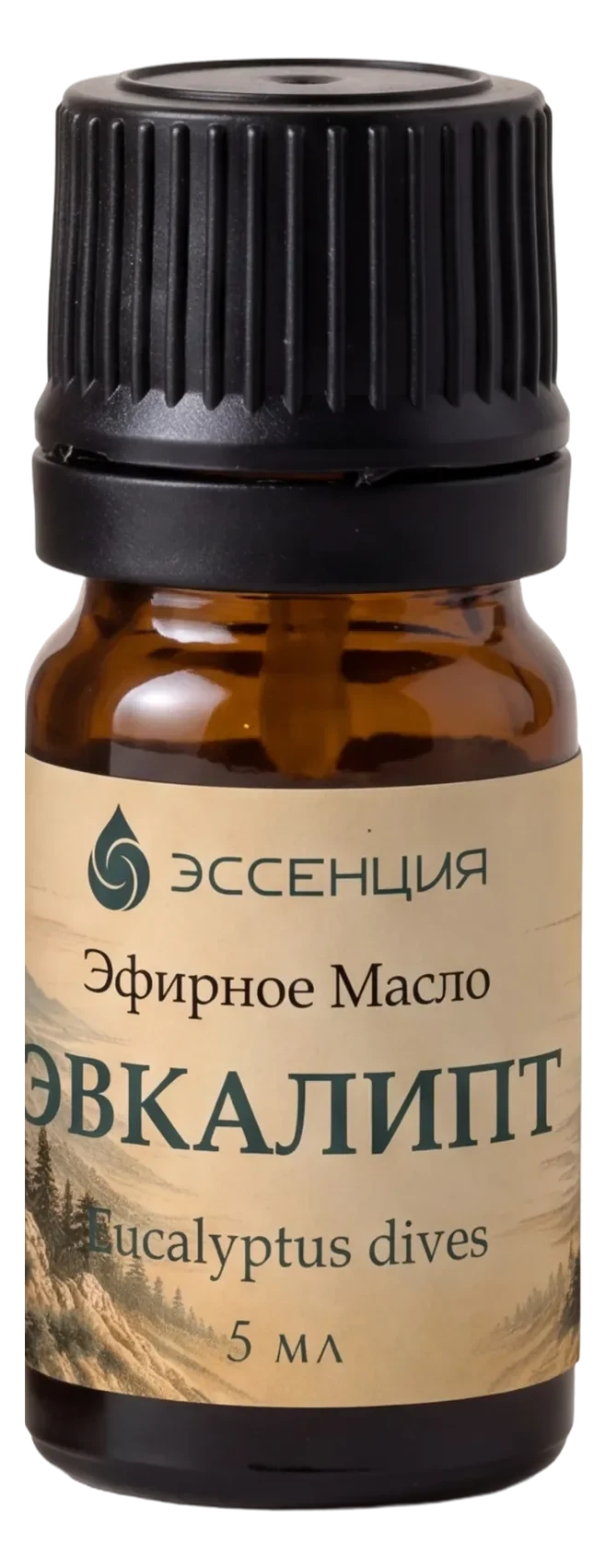 Флакон эфирного масла Эвкалипт крупно: этикетка, 5 мл