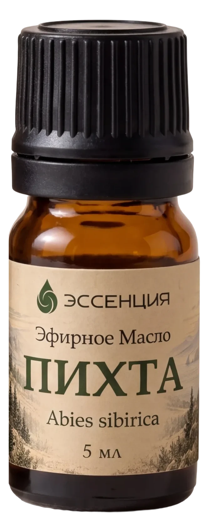 Флакон эфирного масла Пихта крупно: этикетка, 5 мл