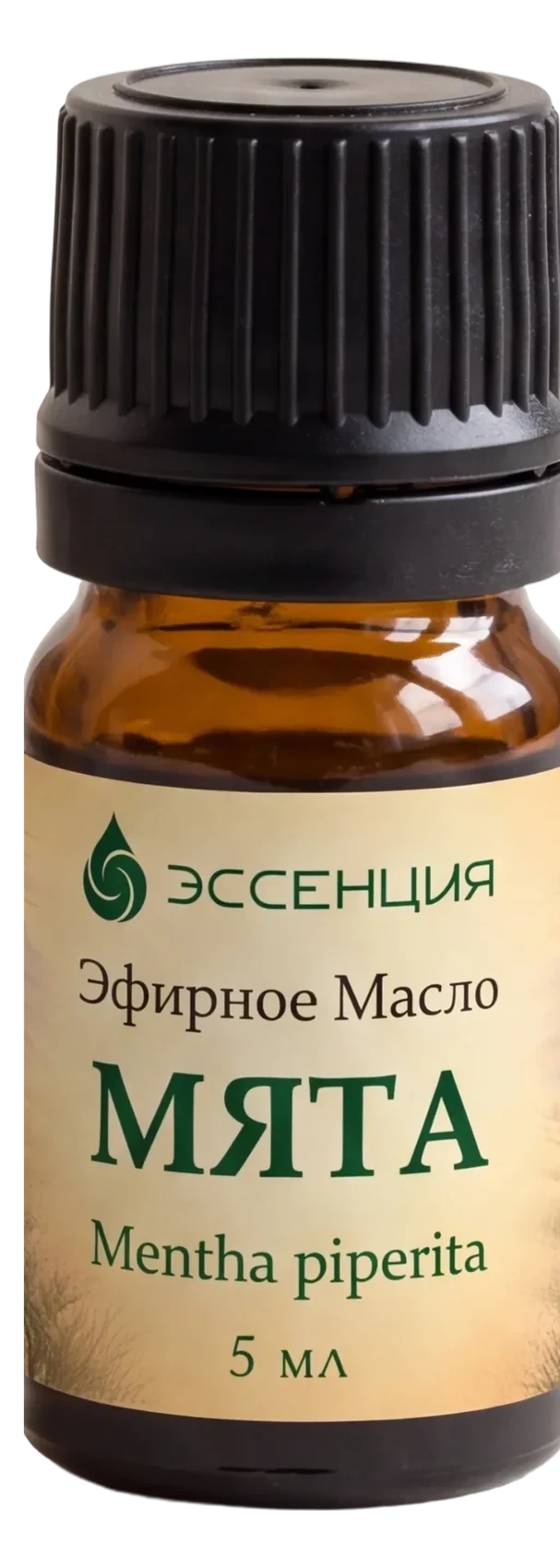 Флакон эфирного масла Мята крупно: этикетка, 5 мл